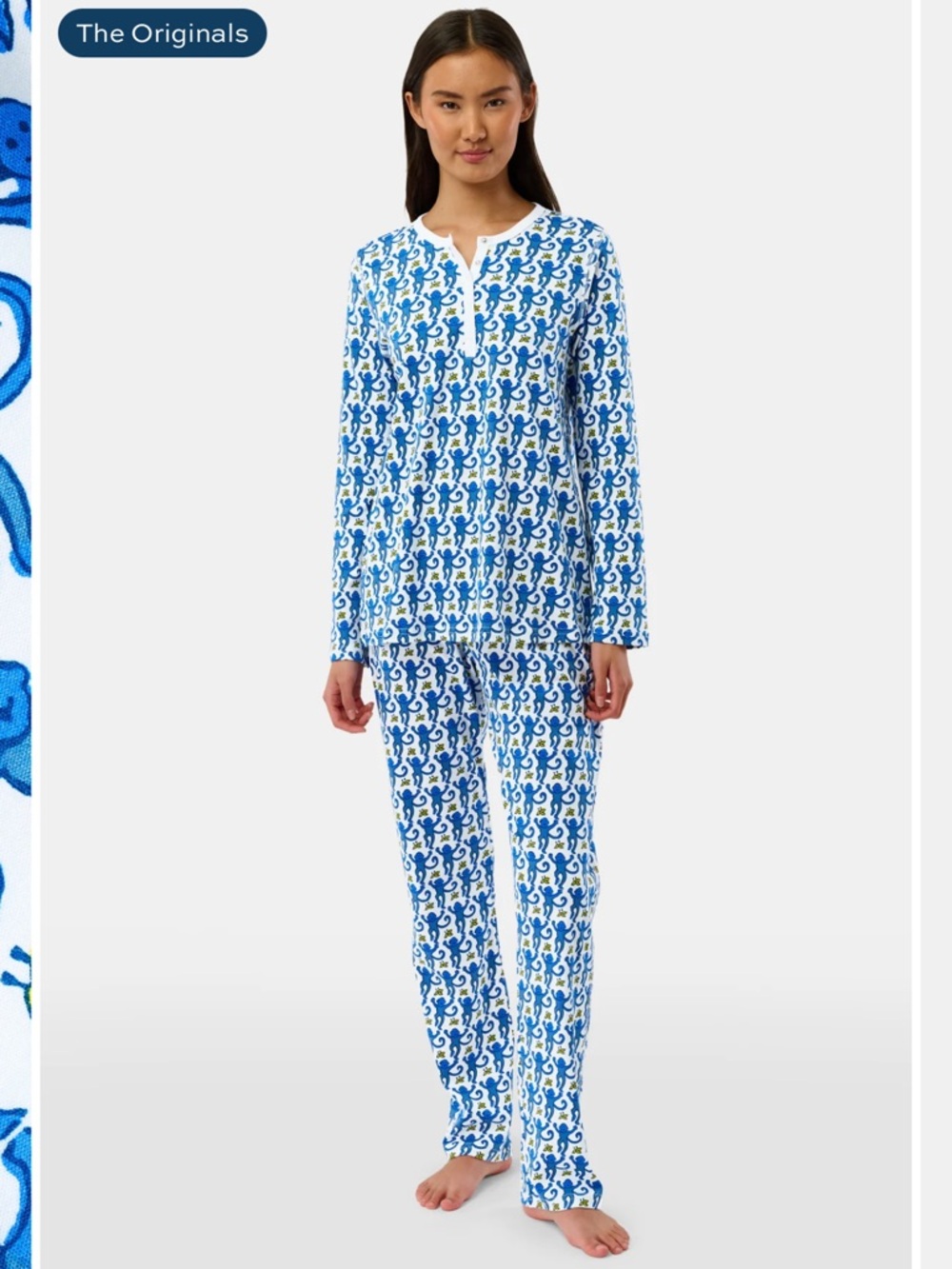 Roller rabbit blue monkey pajamas